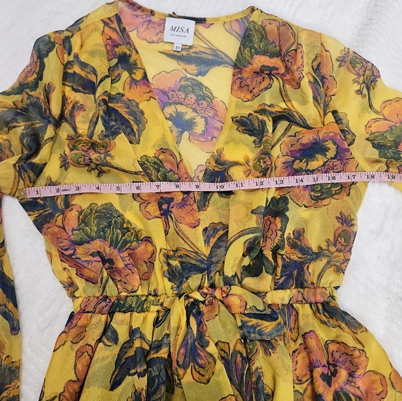 Misa Los Angeles Kaia Chiffon Floral Mini Dress Size XS - Picture 10 of 15